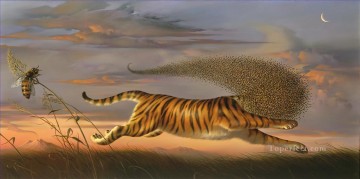 Abstracto famoso Painting - ser un tigre surrealismo